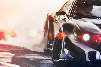 Ljuddämpande tavla - Black drifting 3d car