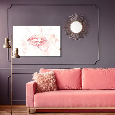 Ljuddämpande tavla - Mouth in watercolor