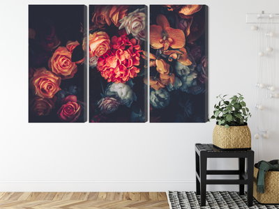 Ljuddämpande tavla - Colorful flowers for vintage