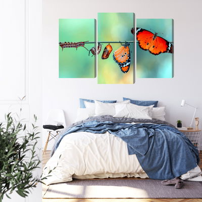 Ljuddämpande tavla - Colorful caterpillars