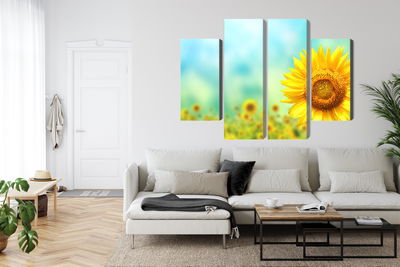 Ljuddämpande tavla - Decorative 3d sunflower