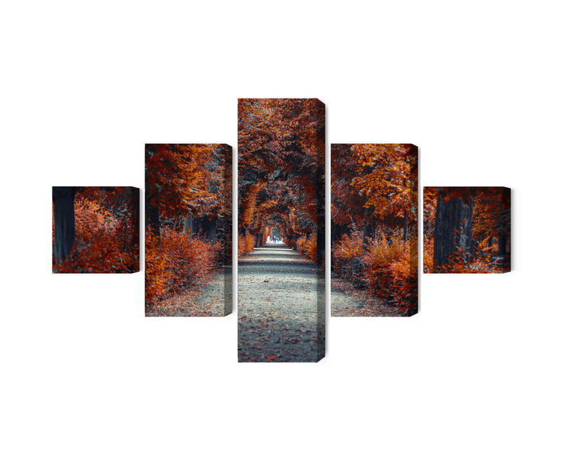 Ljuddämpande tavla - A path deep into the autumn