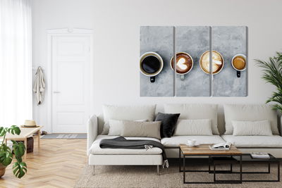 Ljuddämpande tavla - Cups with coffee