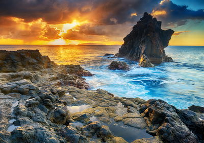 Ljuddämpande tavla - Sunset over the water