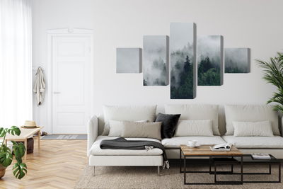 Ljuddämpande tavla - Green misty forest