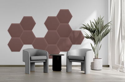 Sekskantet lydabsorber - fløjl