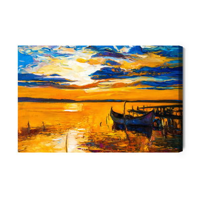 Ljuddämpande tavla - Colorful sunset over