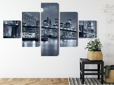 Ljuddämpande tavla - Night panorama of New York