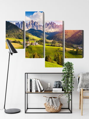 Ljuddämpande tavla - Sunny day in the mountains