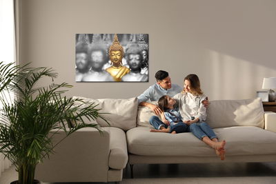 Ljuddämpande tavla - Golden buddha