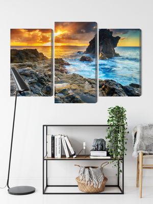 Ljuddämpande tavla - Sunset on the seashore