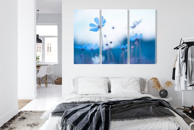 Ljuddämpande tavla - Delicate blue flowers