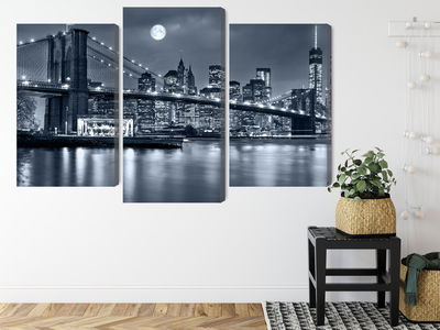 Ljuddämpande tavla - Night panorama of New York