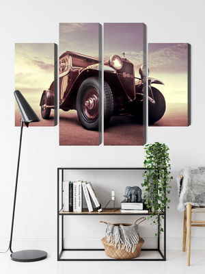 Ljuddämpande tavla - Vintage car with a 3d effect