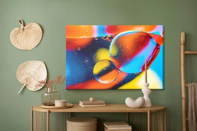 Ljuddämpande tavla - Colorful abstract drops