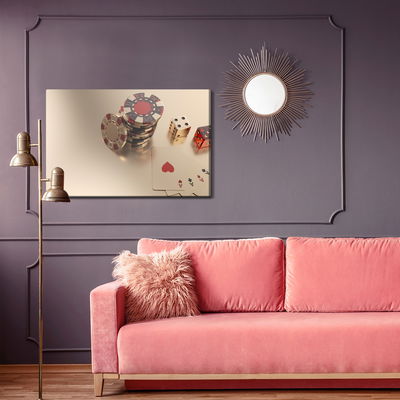 Ljuddämpande tavla - Game chips and dice