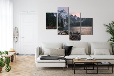 Ljuddämpande tavla - Lake and forest