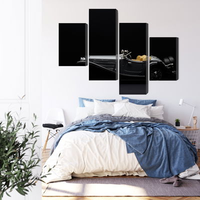 Ljuddämpande tavla - Historic car on dark tees