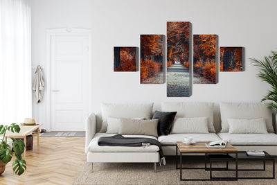 Ljuddämpande tavla - A path deep into the autumn