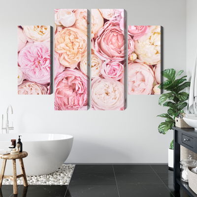 Ljuddämpande tavla - Blooming flowers in pastel