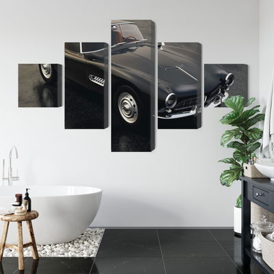 Ljuddämpande tavla - Vintage black sports car