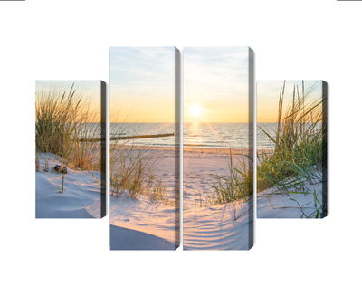 Ljuddämpande tavla - Sunset on the baltic sea 3d