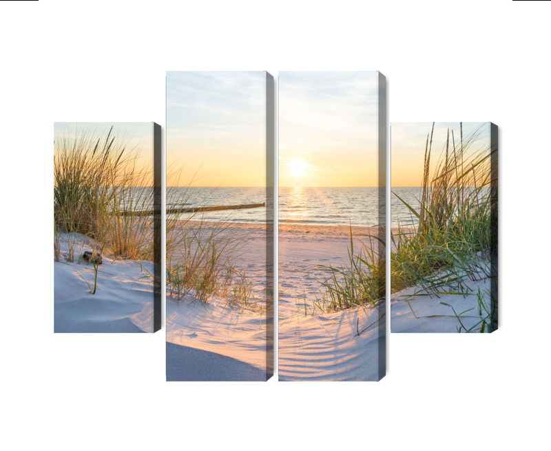 Ljuddämpande tavla - Sunset on the baltic sea 3d