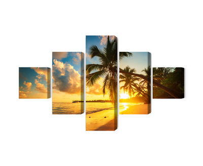 Ljuddämpande tavla - Tropical beach in punta