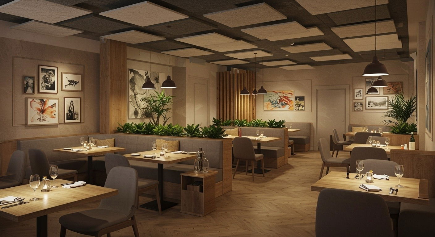 Ljudabsorbera ett tak