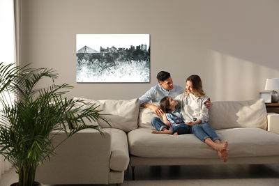 Ljuddämpande tavla - Black white panorama