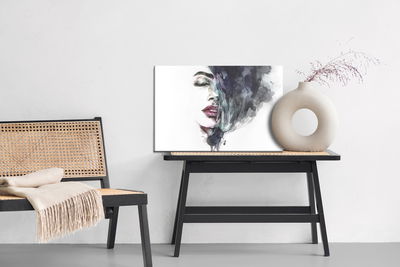 Ljuddämpande tavla - Watercolor female face