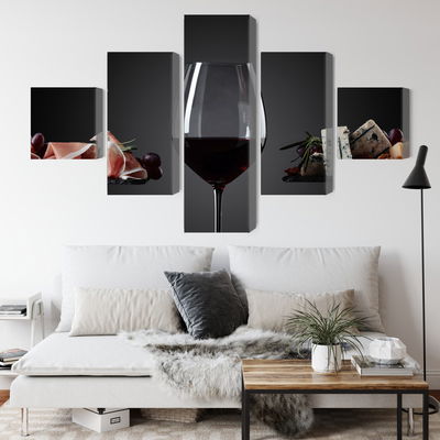 Ljuddämpande tavla - A glass of red wine