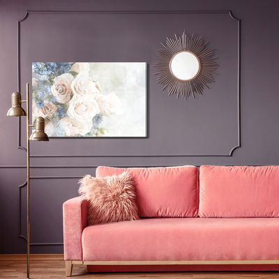 Ljuddämpande tavla - Pastel roses painted