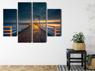 Ljuddämpande tavla - Evening view of the wooden