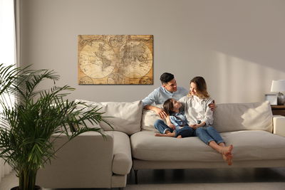 Ljuddämpande tavla - Old world map from 18th