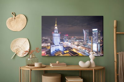 Ljuddämpande tavla - Warsaw at night