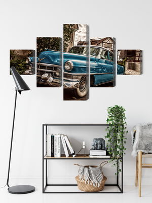 Ljuddämpande tavla - A blue cadillac eldorado
