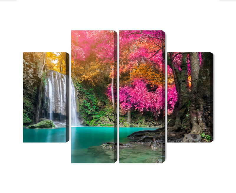 Ljuddämpande tavla - A beautiful forest waterfall