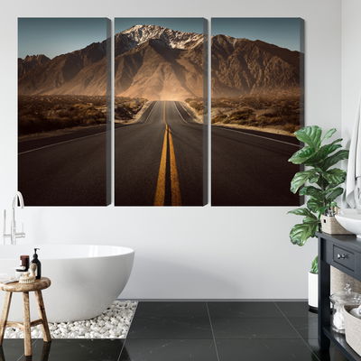 Ljuddämpande tavla - Road to the mountains 3d