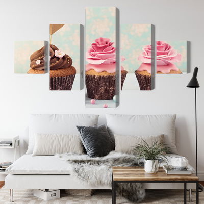 Ljuddämpande tavla - Cupcakes with cream