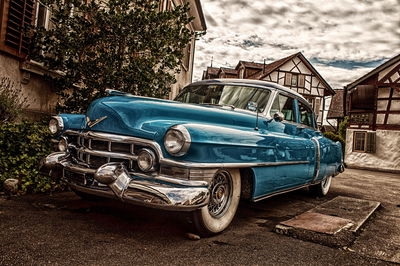 Ljuddämpande tavla - A blue cadillac eldorado