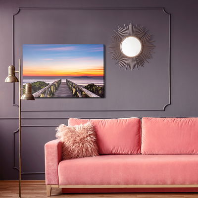 Ljuddämpande tavla - Wooden deck and the sea