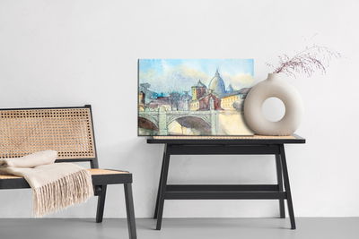 Ljuddämpande tavla - Bridge in Rome