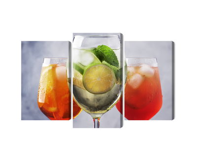 Ljuddämpande tavla - Set of summer cocktails