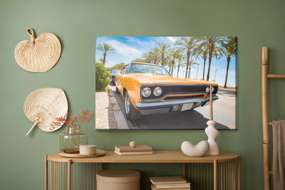 Ljuddämpande tavla - Orange american car