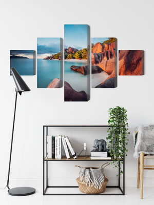 Ljuddämpande tavla - Beach in seychelles