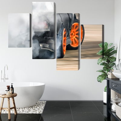 Ljuddämpande tavla - Drifting car in a puff