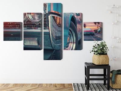 Ljuddämpande tavla - Retro style cars