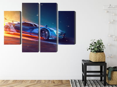 Ljuddämpande tavla - 3d futuristic sports car