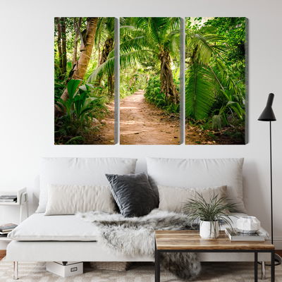 Ljuddämpande tavla - Path in a tropical 3d forest